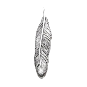 925 sterlingsilver stort fjäderhängsmycke till westernhalsband