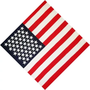 Amerikansk flagga cowboy bandana bomullssjal huvudband