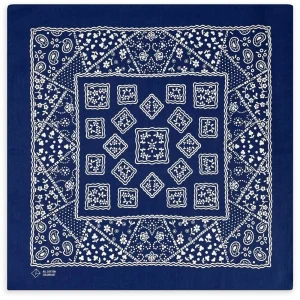 Bomullsbandana i cowboystil med fyrkantigt tryck