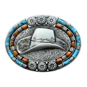 Cowboyhatt och bältespänne westernstil