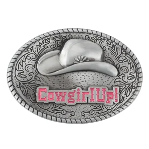 Cowgirl up westernbältespänne med cowboyhattdesign