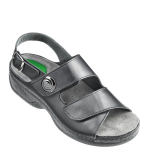 Embla Damsandal Ergoflex Gel Svart med hälrem