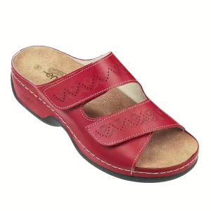 Embla Damsandal Ergoflex Röd/Dekor