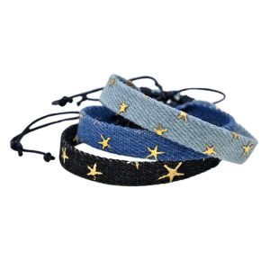 Justerbart western denim wrap armband för kvinnor