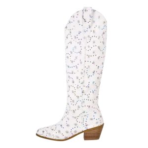 Kvinnliga glittriga cowboy boots
