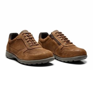 New Feet Edward Herrsko med dragkedja Brun