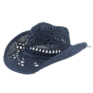 Strå cowboyhatt med öppen vävdesign