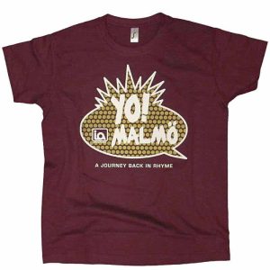 YO Malmö T-shirt Burgundy/Gold.
