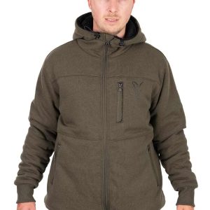 Fox Collection Sherpa Hoody Green/Black